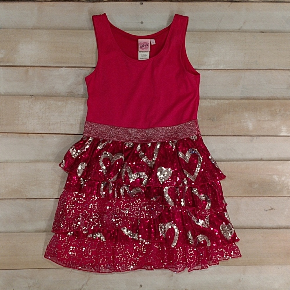 LIPSTICK Pink Sequin Dress Girls